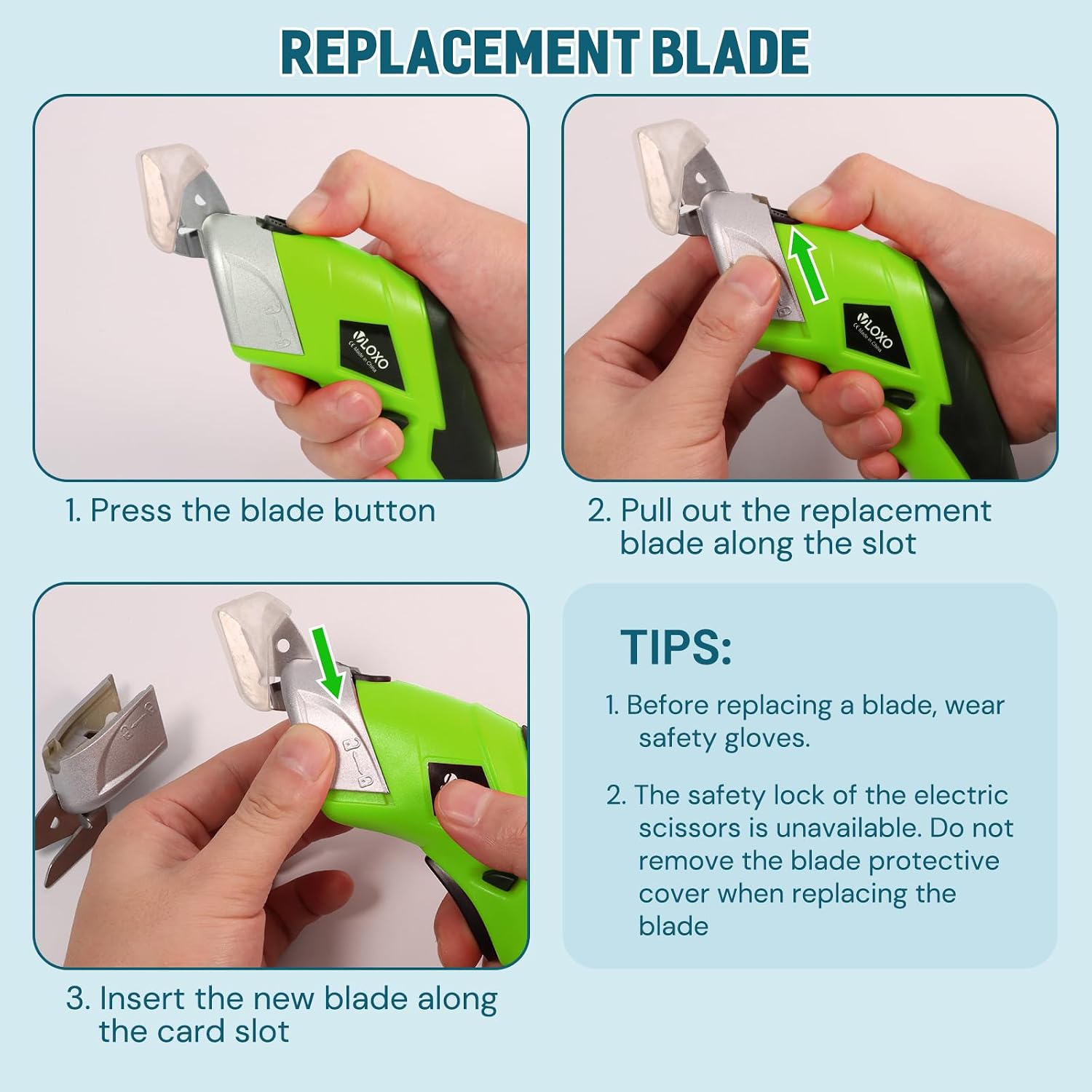 VLOXO Cordless Electric Scissors Electric Box Cutter for Cardboard