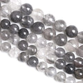 12MM 32PCS Natural Stone Cloudy Quartz Crystal Beads for Jewelry Making DIY Bracelet 1 Strand