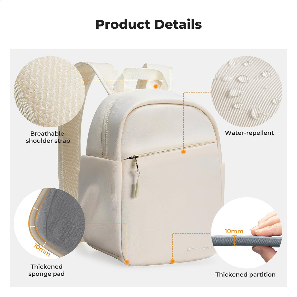 K&F CONCEPT Camera Backpack, Lightweight Compact Camera Bag 5L