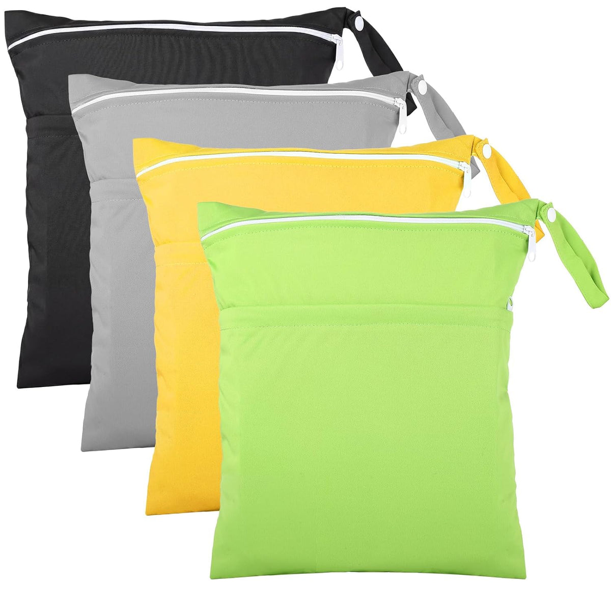 Shappy 4 Pcs Wet Dry Bags, Gray, Green, Black, Yellow