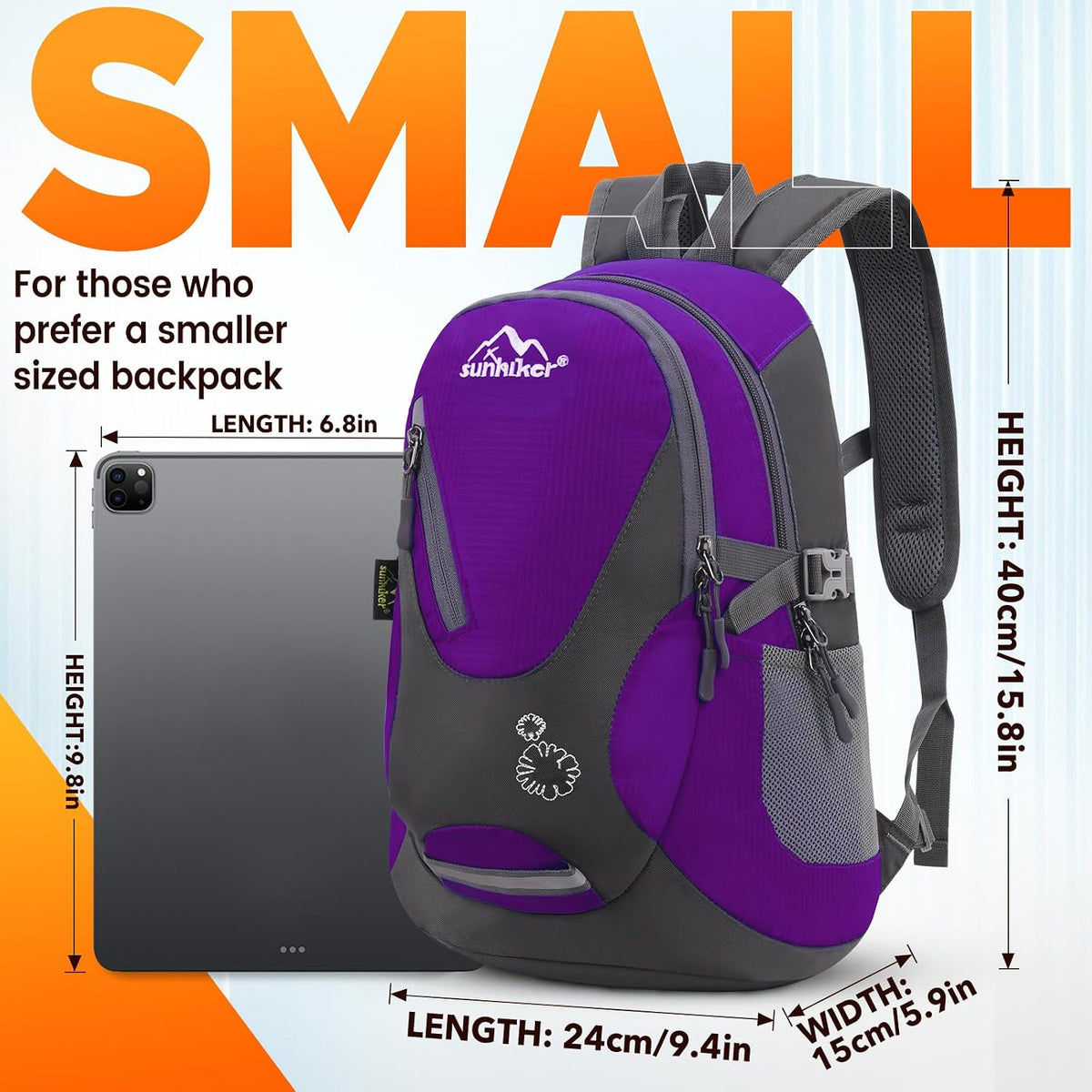 sunhiker Small Hiking Backpack Women Men 20L Lightweight Travel Backpack Daypack Casual Backpack For Cycling Outdoor Camping
