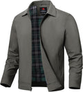 TBMPOY Mens Lightweight Jackets Light Windbreaker Full Zip Casual Work Jacket Golf Business Fall Track Coat with Pockets