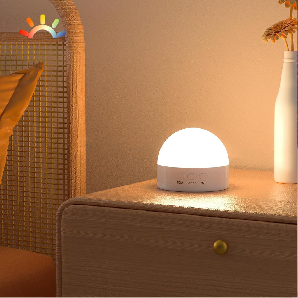 Kintion Portable Night Light, Rechargeable Dimmable 8 Color Lighting (1pcs)