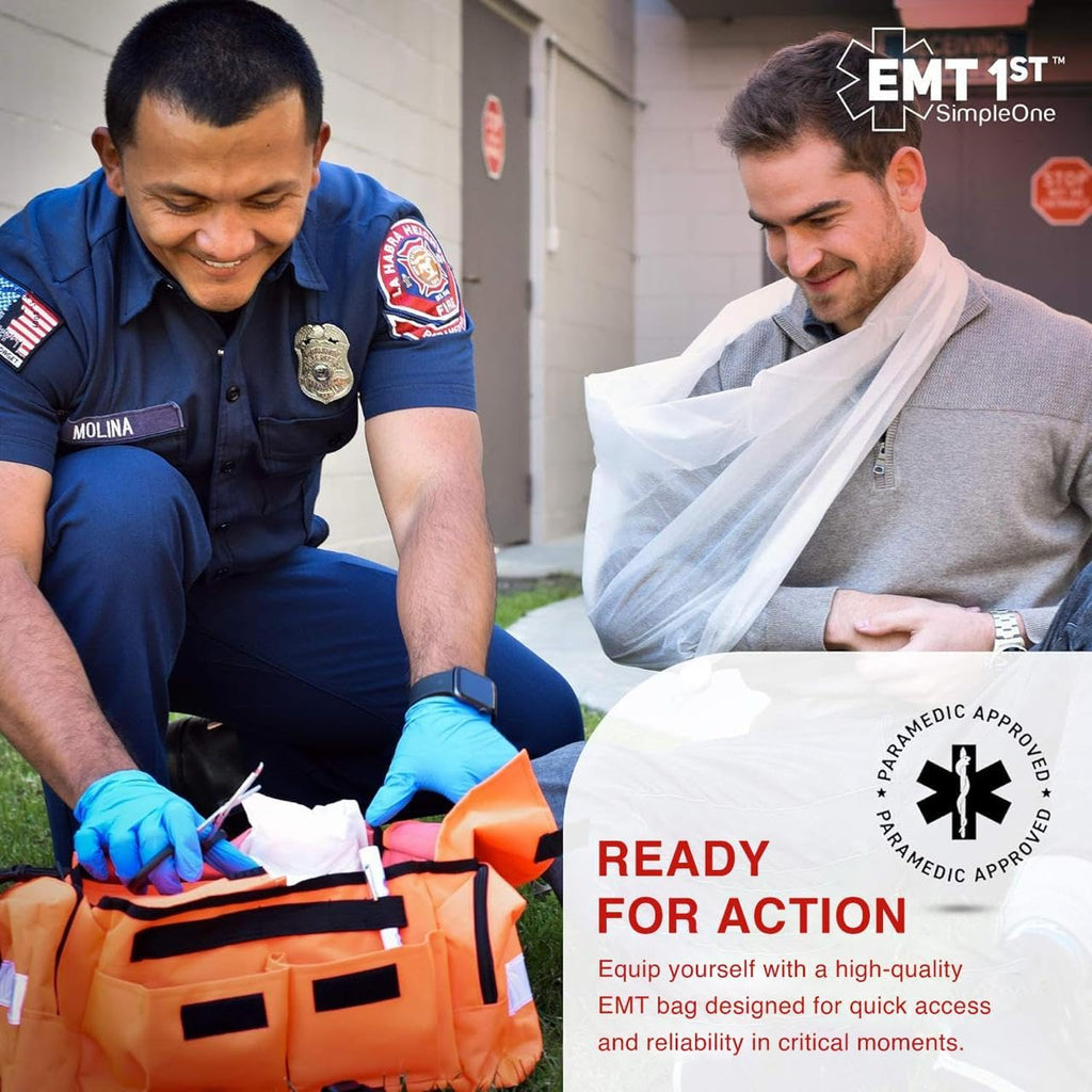 EMT 1st Emergency First Aid Kit Empty Compact EMT Bag for Car, Home Travel