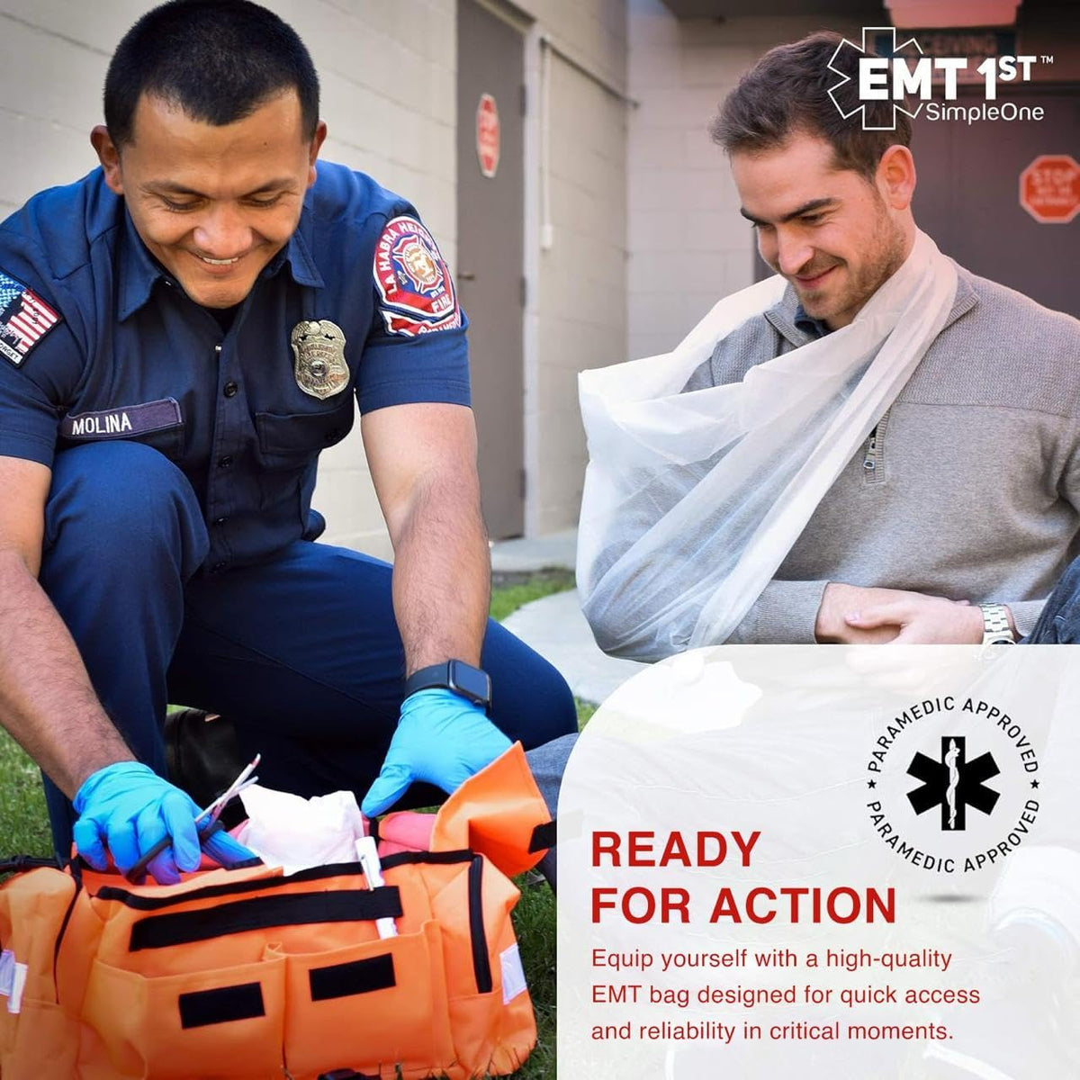 EMT 1st Emergency First Aid Kit Empty Compact EMT Bag for Car, Home Travel