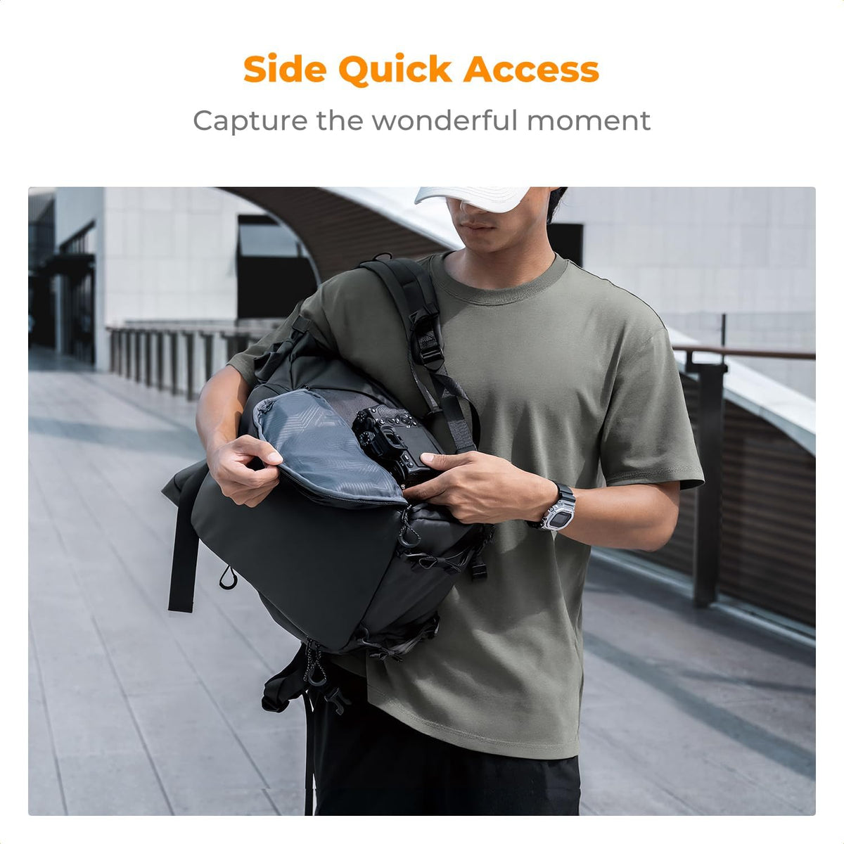 K&F CONCEPT Camera Backpack Bag with 15.6 Inch Laptop Compartment