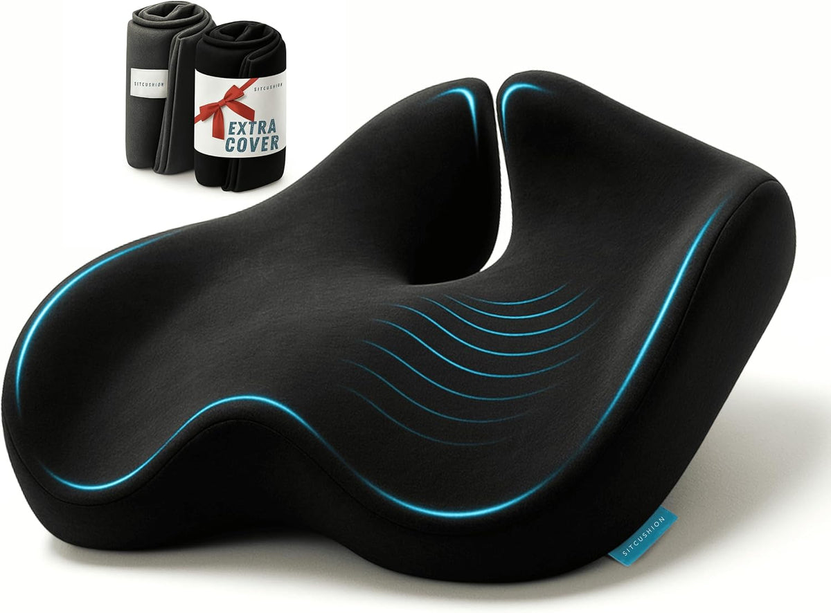 Pressure Relief Seat Cushion for Tailbone Pain, Sciatica & Coccyx Pillow
