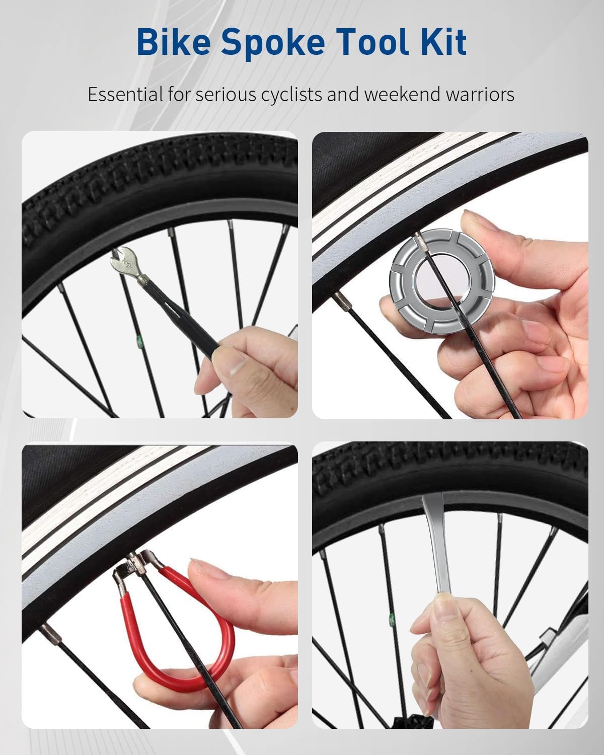 Pawfly Bike Spoke Wrench Tool Kit with Tire Levers, Rim Truing Repair Set