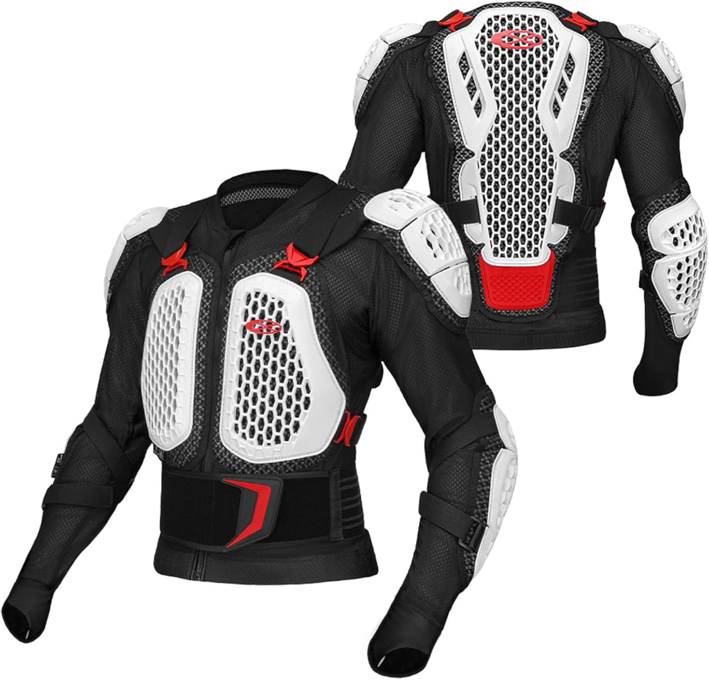 Motorcycle Armor Men with Chest Back Protection Gear,Motocross Jacket