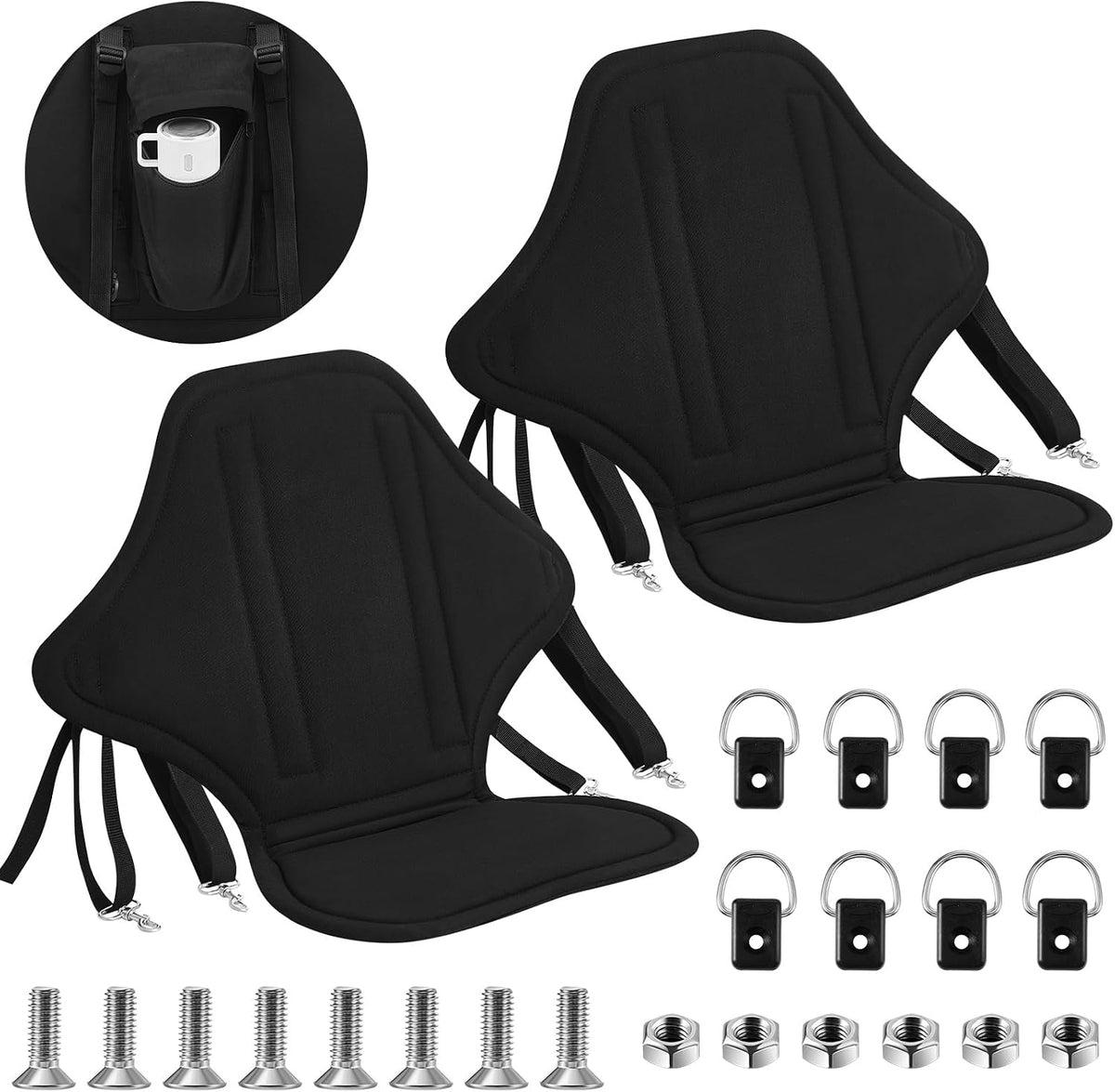 Lewtemi 2/4 Pack Padded Kayak Seat Fishing Boat Seat
