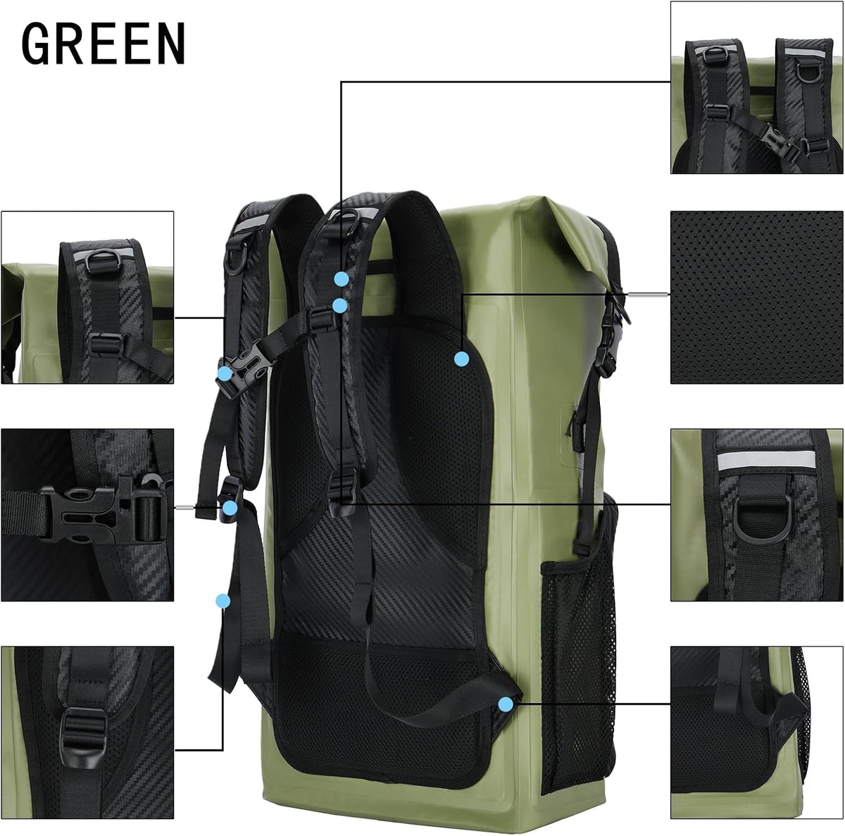 Waterproof Roll Top Dry Bag,Floating Heavy Duty Hiking Backpack,wet bags