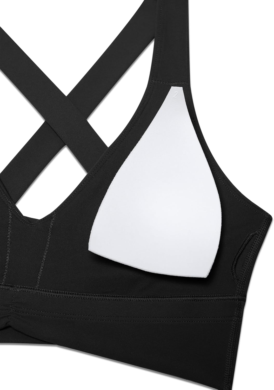 CRZ YOGA Butterluxe Ruched V Neck Sports Bra