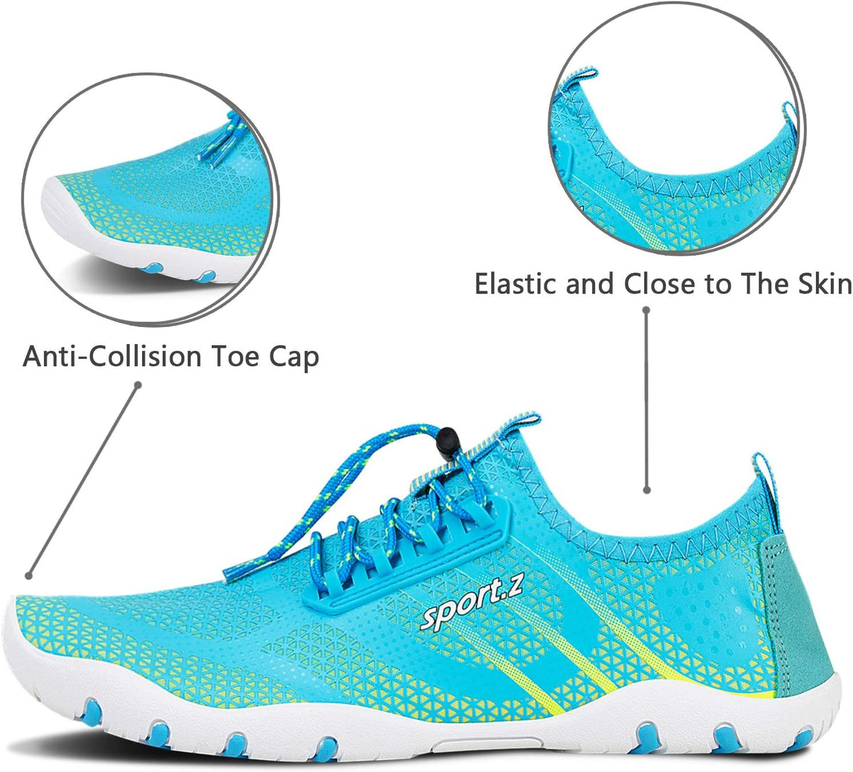 WateLves Water Shoes Mens Womens Barefoot Beach Swim Shoes Quick-Dry Aqua Socks Pool Shoes for Surf Yoga Water Aerobics