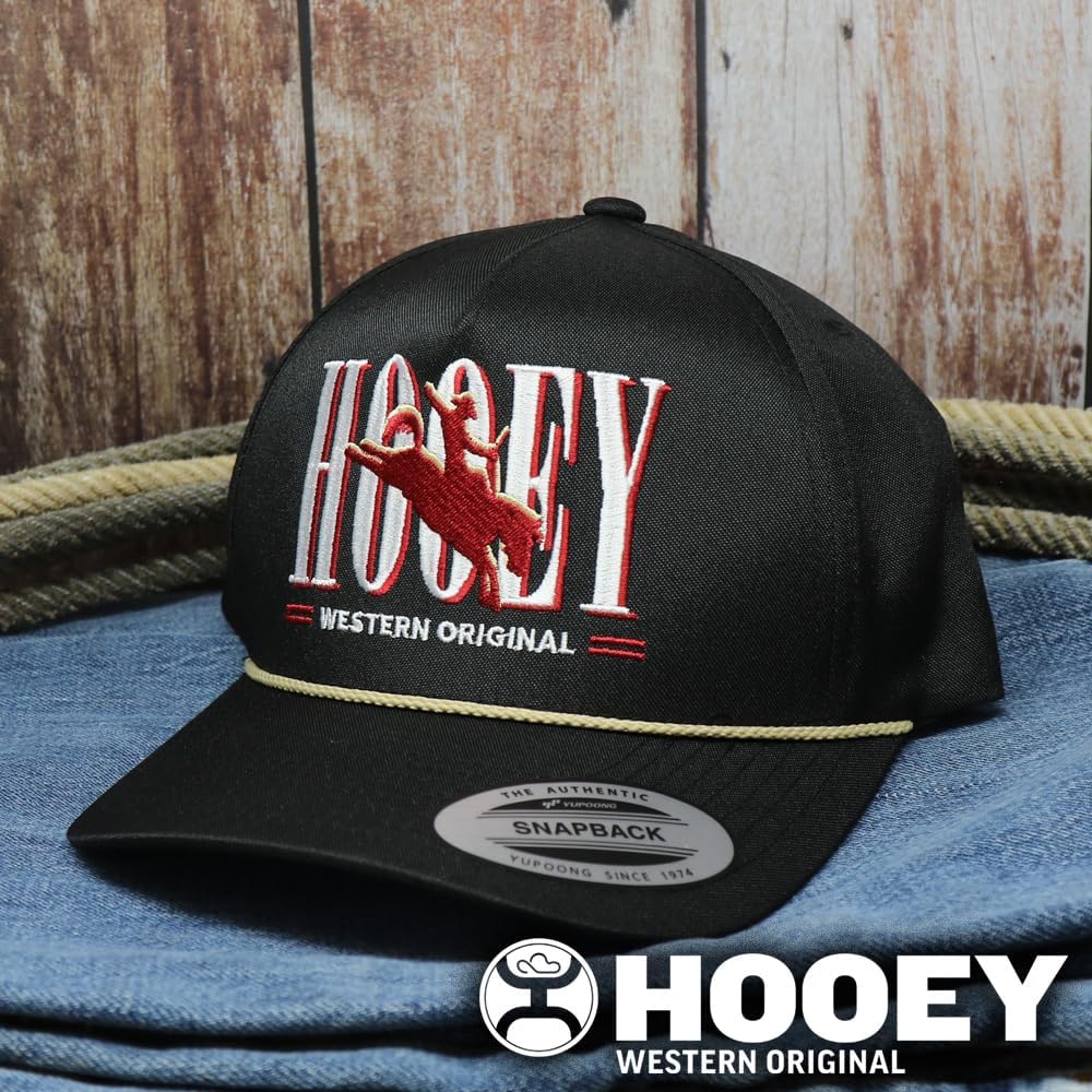HOOEY Wild Ride Adjustable Snapback Rope Hat