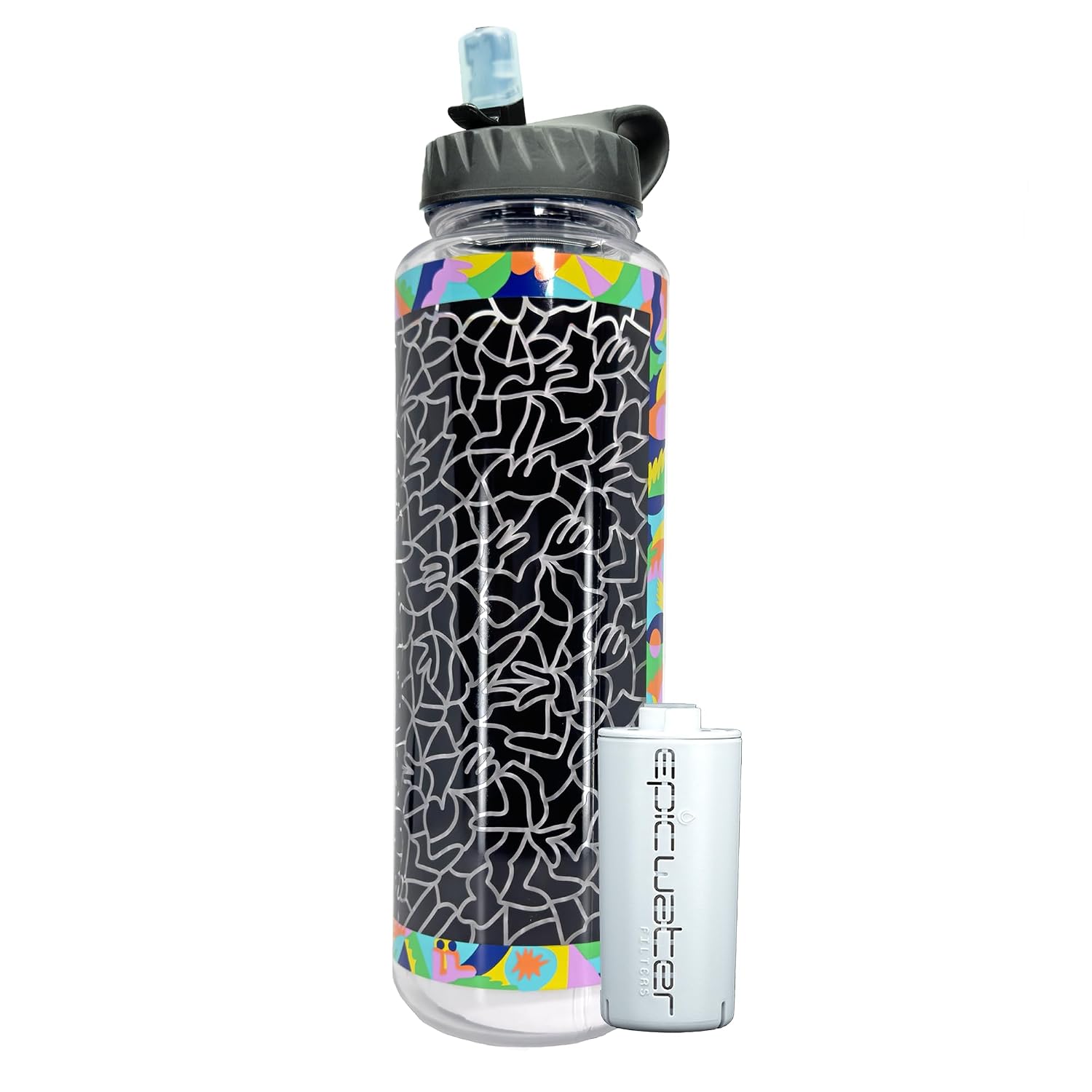 Epic Water Filters Nalgene OG Water Bottle with Filter, USA Made, BPA Free, Removes 99.99% Tap Water Contaminants, Forever Chemicals, Access Fund 24, 48 oz
