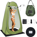 Portable Camping Shower Tent,Shower Tent Kit, Outdoor Pop Up Privacy Tent,Changing Tent with 5 Gallon Shower Bag-(Nozzle Upgraded)