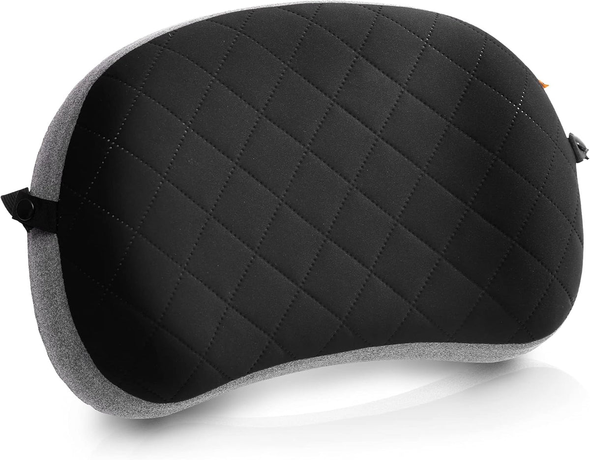 TREKOLOGY Lightweight Travel Pillow – Compact Inflatable Camping Pillow for Backpacking, Travel, Plane, or Hammock – Neck & Lumbar Support, Washable Cover, Two-Way Valve – Ultralight Hiking Gear