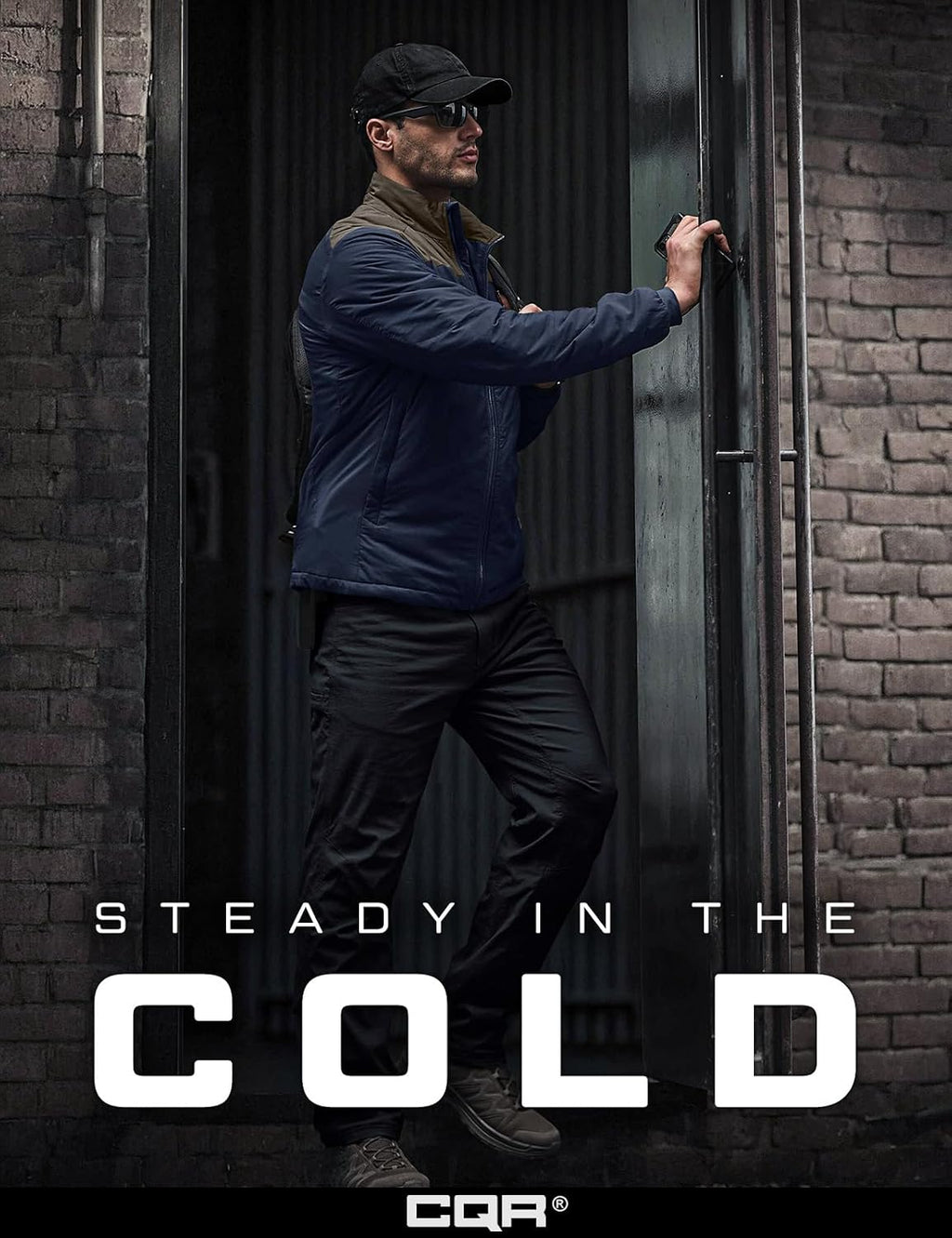 CQR Men's Lightweight Warm Insulated Jacket, Windproof Water Resistant Winter Active Coat for Hiking Work Outdoor Tactical