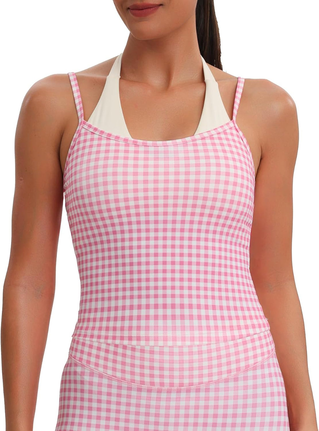 Aoxjox Women's Dual Core Bra & Tank Top Separable 2-Piece Set