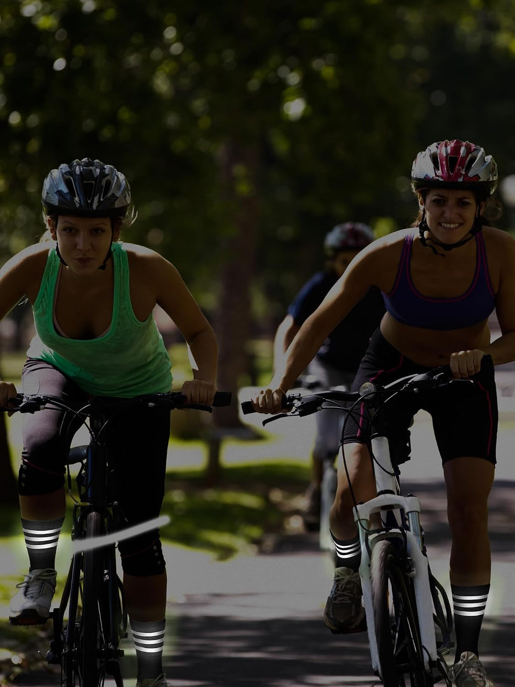 4 Pairs Glow in Dark Reflective Socks Cycling