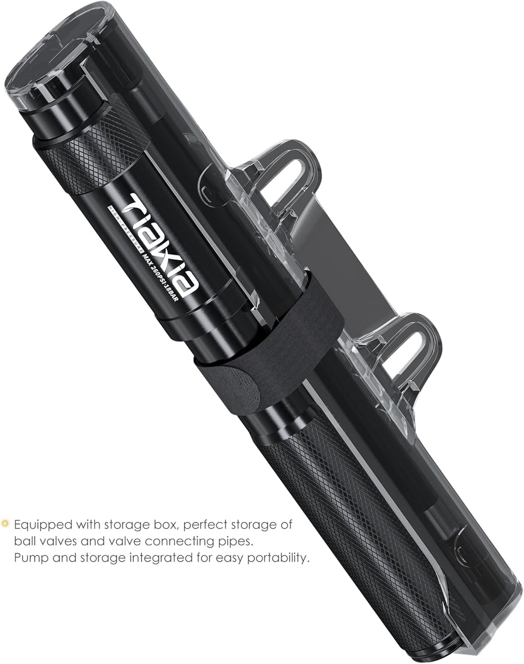 Tiakia Mini Bike Pump, 260PSI High Pressure for Road & Mountain Bikes