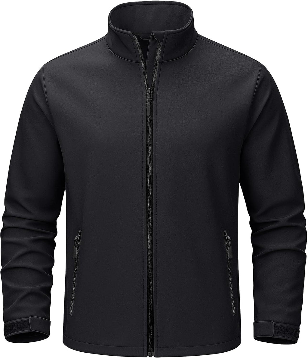 TACVASEN Men's Lightweight Softshell Waterproof Fleece Windbreaker Jacket