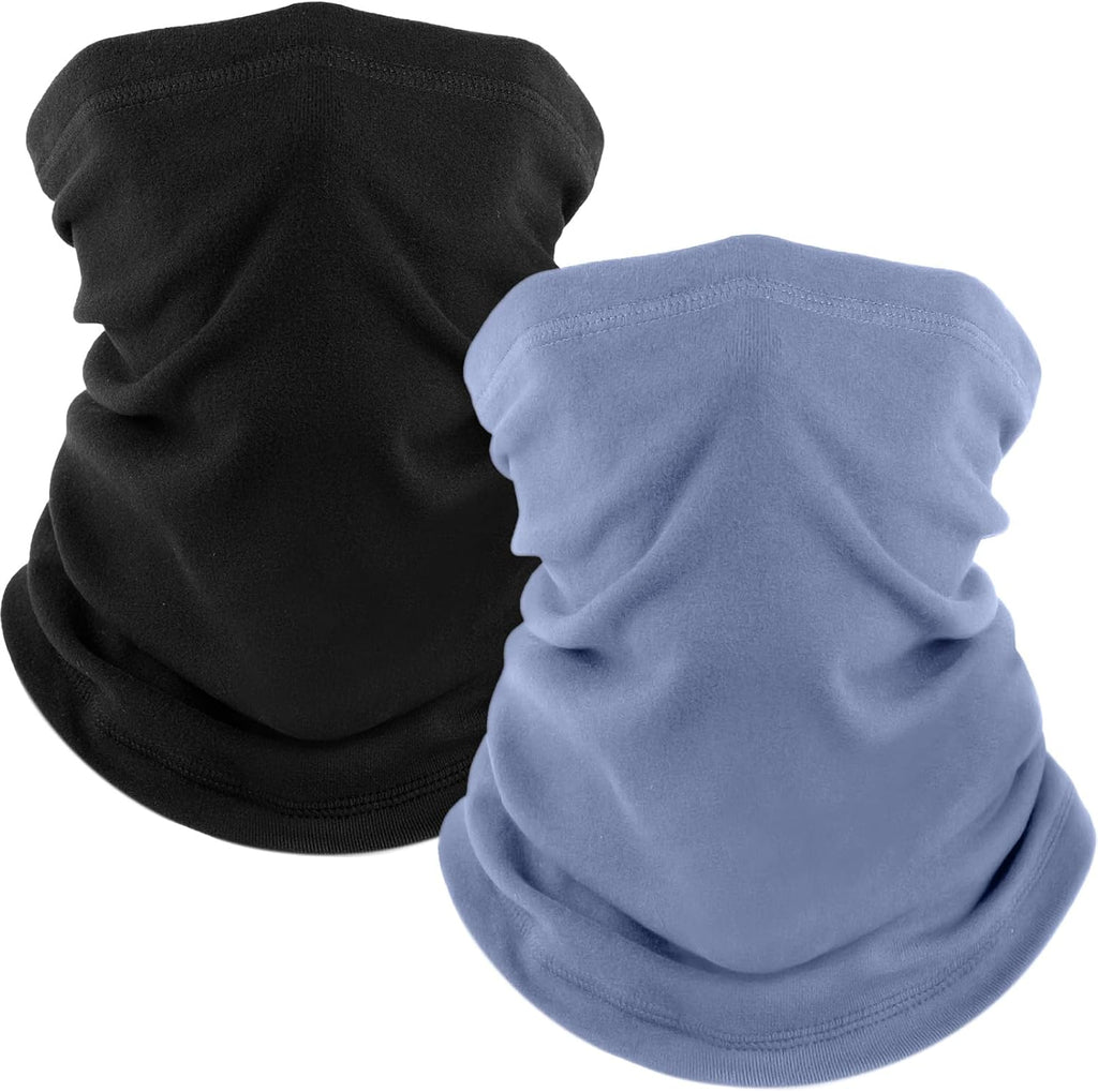 Fuinloth 2 Pack Winter Neck Gaiter, Fleece Warmer Scarf Cold Weather Mask