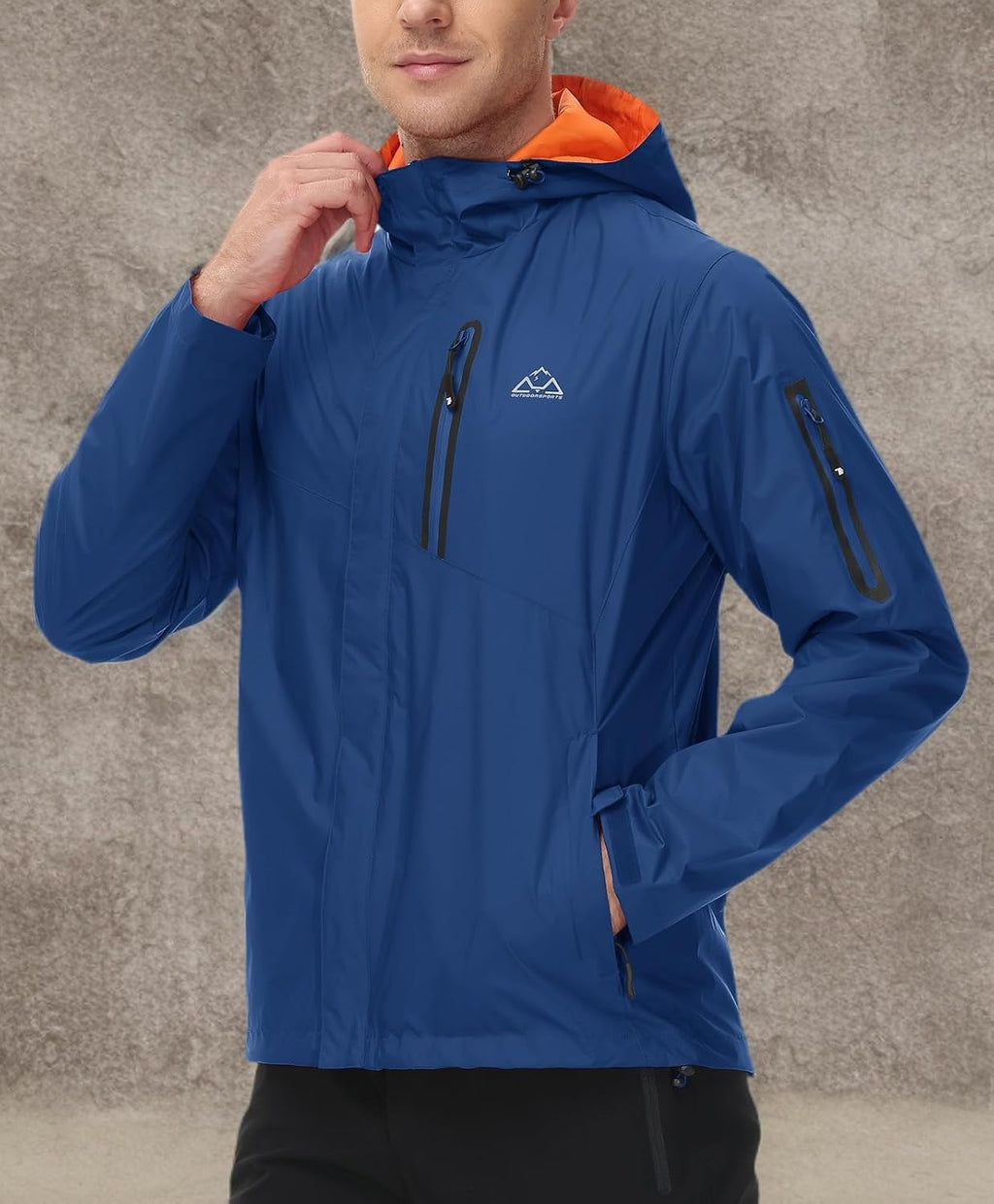 TBMPOY Men's Lightweight Rain Jackets Waterproof Raincoat with Hood