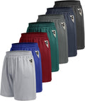 7 Pack Mens Athletic Shorts with Pockets - Gym Basketball Workout Quick Dry