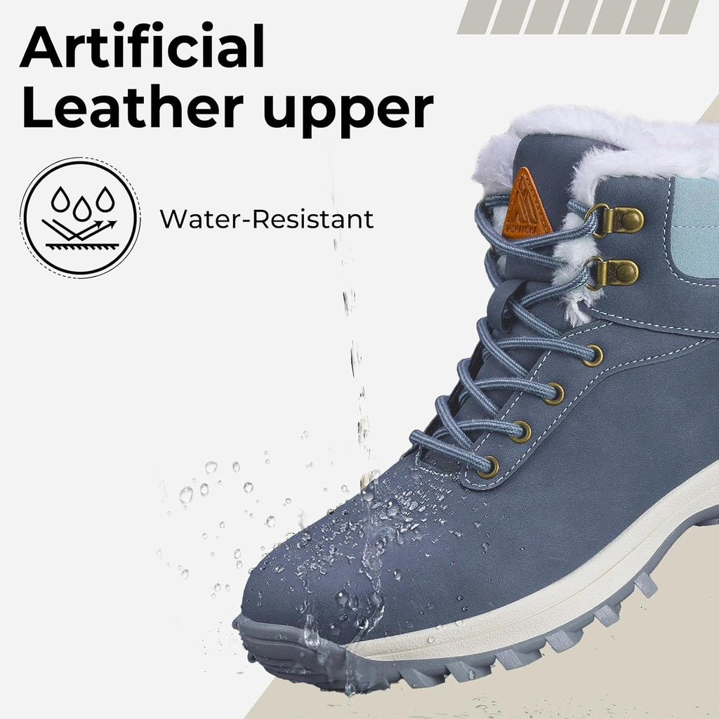 Mishansha Men's Waterproof Snow Boots, Warm Winter Boots