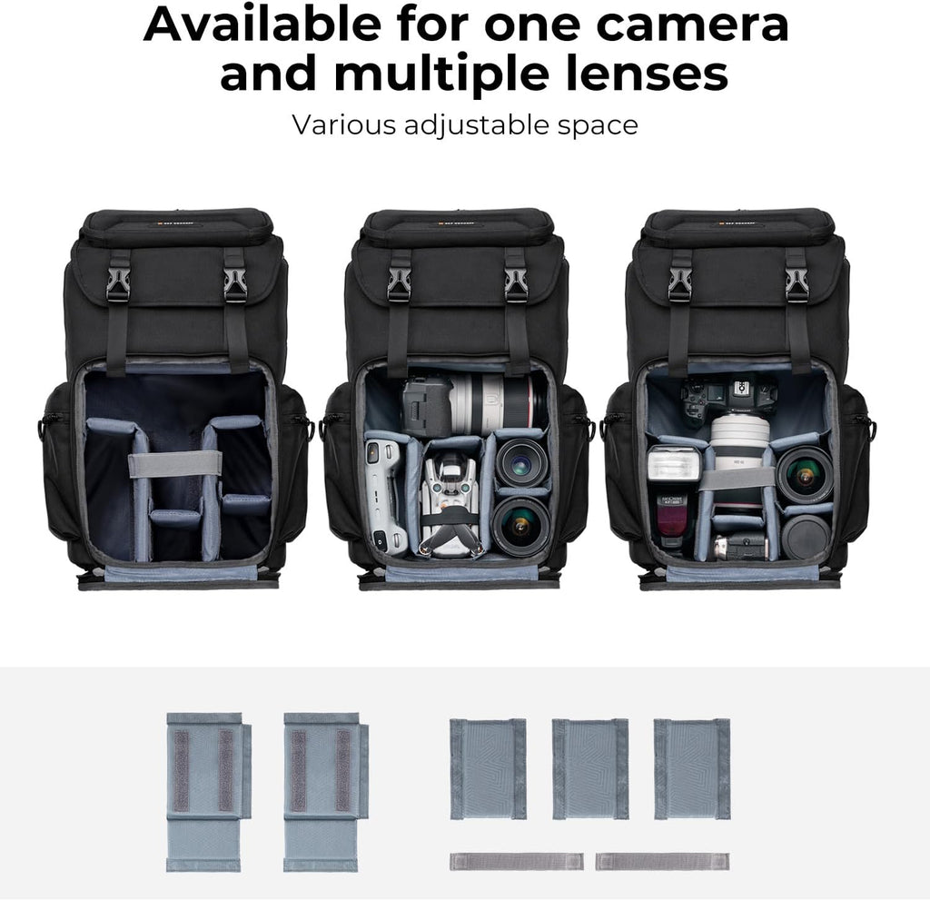 K&F CONCEPT Camera Backpack, Hard Shell Photography Backpack