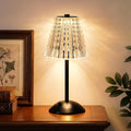Nusogon Rechargeable Cordless Table Lamp, Touch Control Crystal Desk Lamp