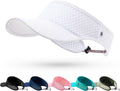 SUNMECI Mesh Breathable Sports Visor - Men Women Adjustable Lightweight Quick Dry Sun Hat for Tennis, Golf, Running