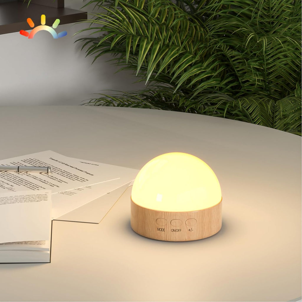 Kintion Portable Night Light, Rechargeable Dimmable 8 Color Lighting (1pcs)