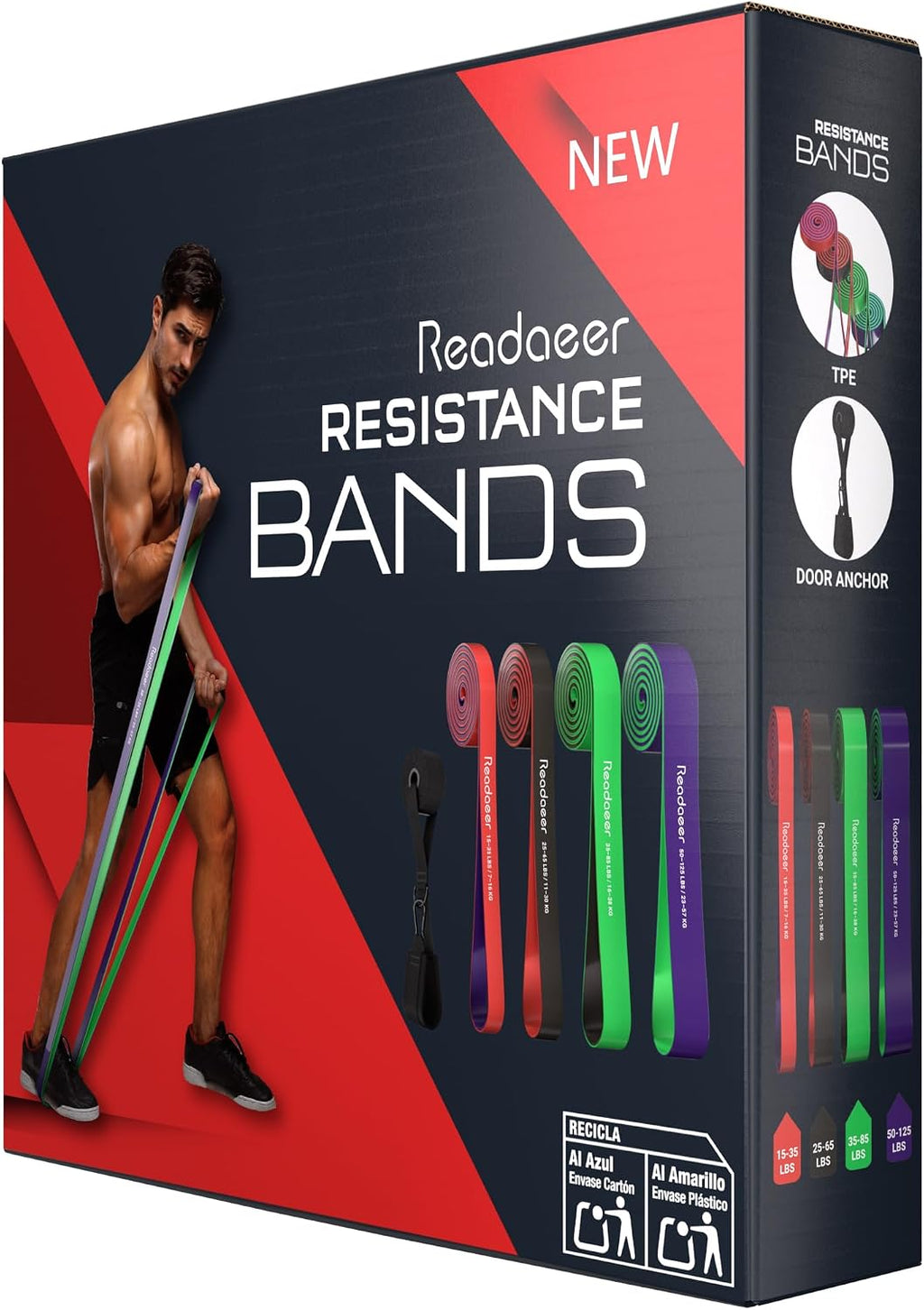 Pull Up Assistance Bands 5 Resistance Bands for Full-BodyTraining(5-125LBS)