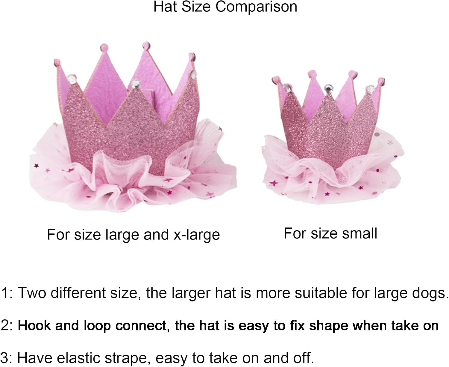 ADOGGYGO Dog Birthday Hat Bandana Set, Pink Plaid Girl Dog Bandana, Small