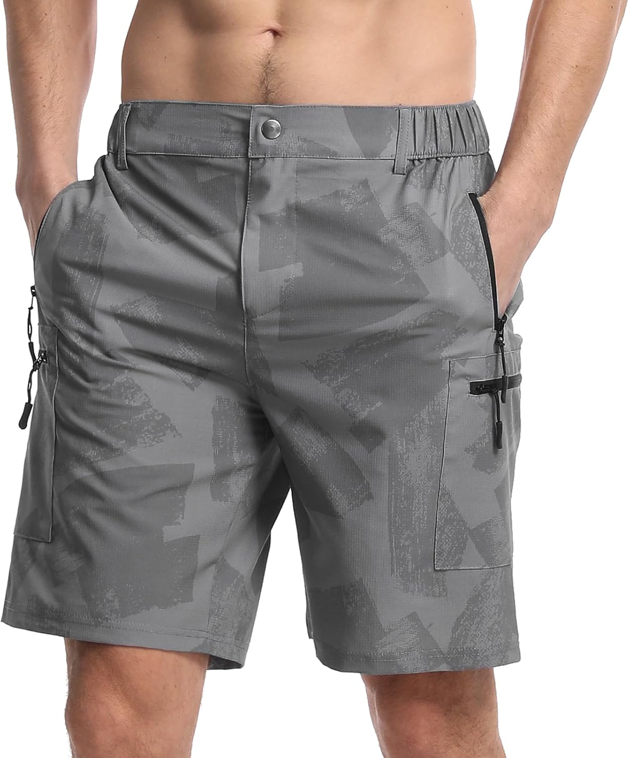 Suwangi Mens Hiking Cargo Shorts Casual Travel Tactical Short for Men