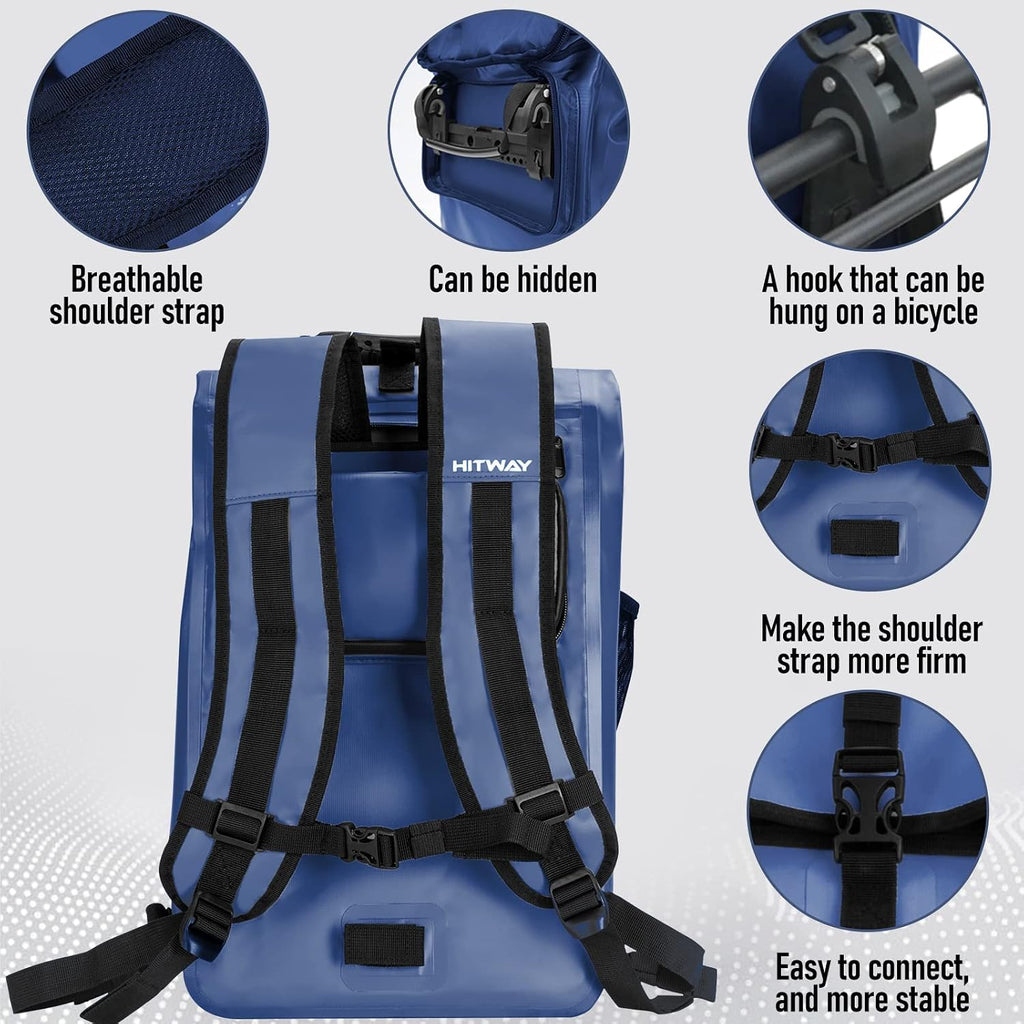 HITWAY Bike Pannier Bag - Waterproof Large Capacity Rear Seat Trunk Bag