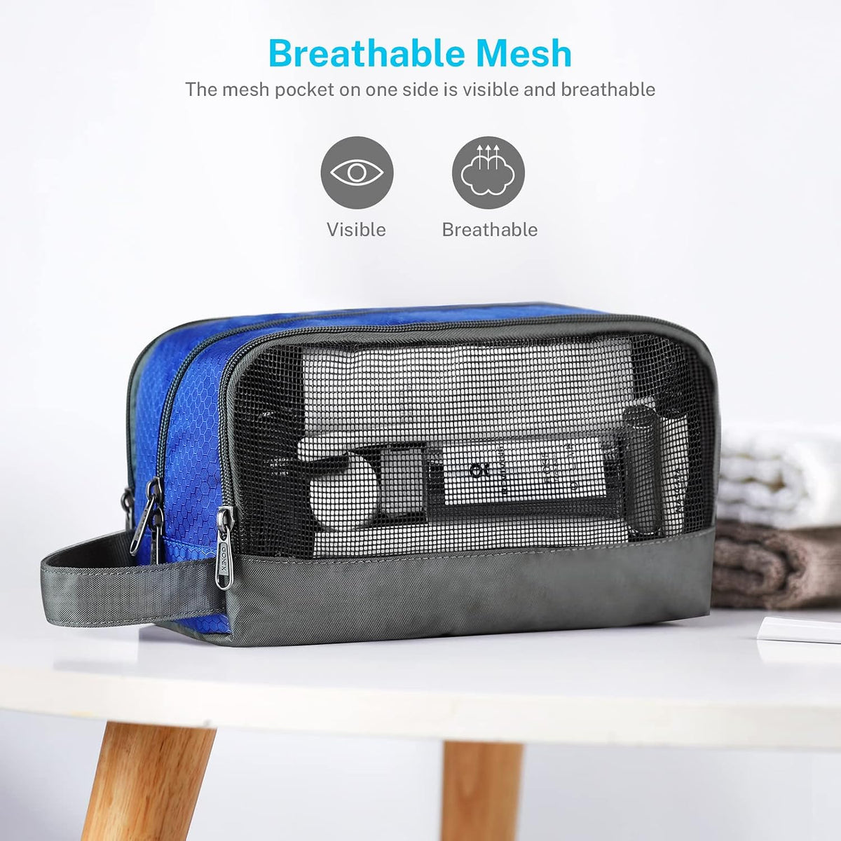 Gonex Travel Toiletry Bag for Men, Water Resistant Dopp Kit for Toiletries