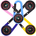 TOYANDONA 10 Pack Mini Pocket Compass with Carabiner Clip Hiking Compass for Camping Survival Outdoor Hiking Gear Keychain 2.55 X 1.14 X 0.39 in