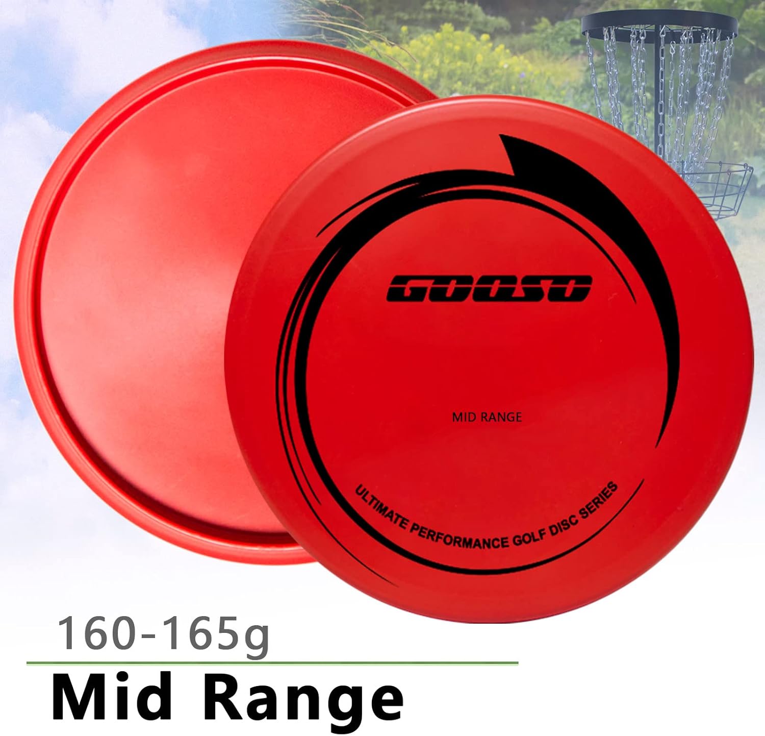 GOOSO Disc Golf Set - Driver, Mid-Range and Putter Discs with Disc Golf Bag for Outdoor and Backyard, Comfortable Plastic, 6 Pack