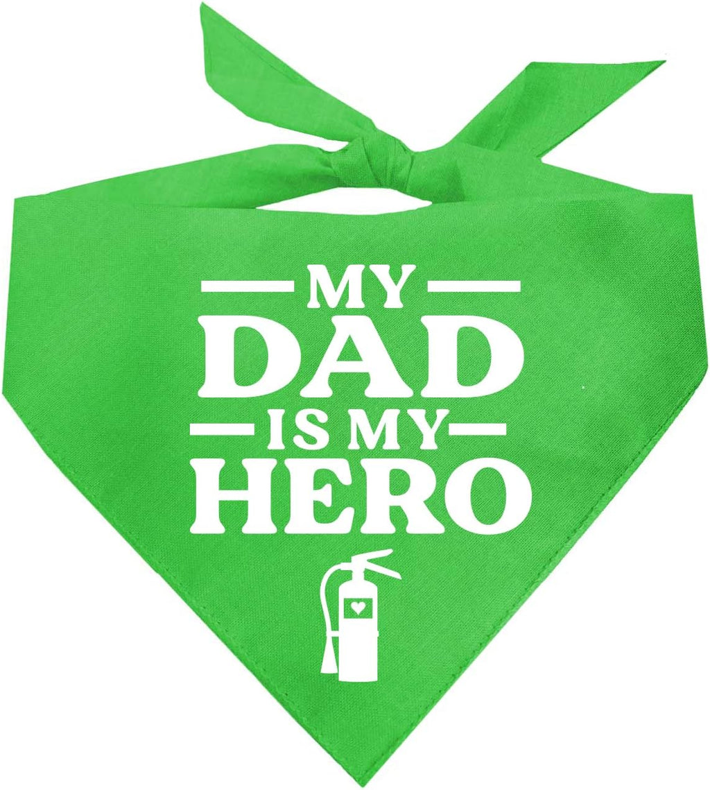 My Dad is My Here Firefighter Dog Bandana (Lime, OS 338)