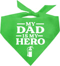 My Dad is My Here Firefighter Dog Bandana (Lime, OS 338)