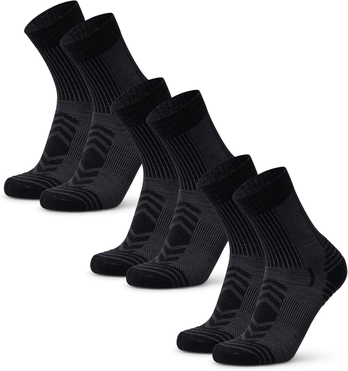DANISH ENDURANCE Merino Wool Hiking Socks, Lightweight, 3 & 5-Pack