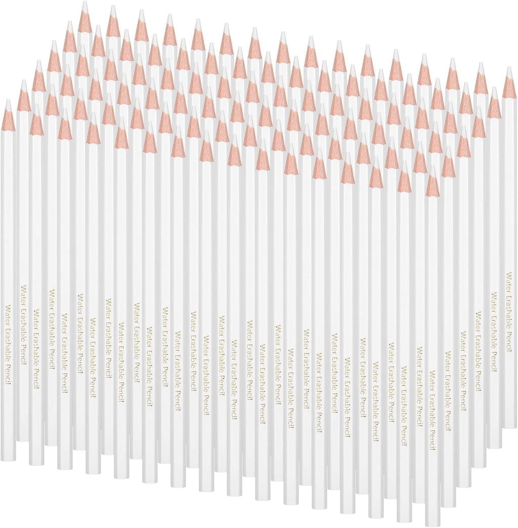 Sabary 48 Pcs White Fabric Pencils for Sewing White Colored Chalk Pencils