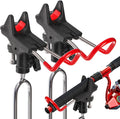 Nicunom 2 Pack Fishing Rod Holders - 360 Degree Adjustable Fishing Pole Rack Stand for Bank, Beach, Ground, Gifts for Men
