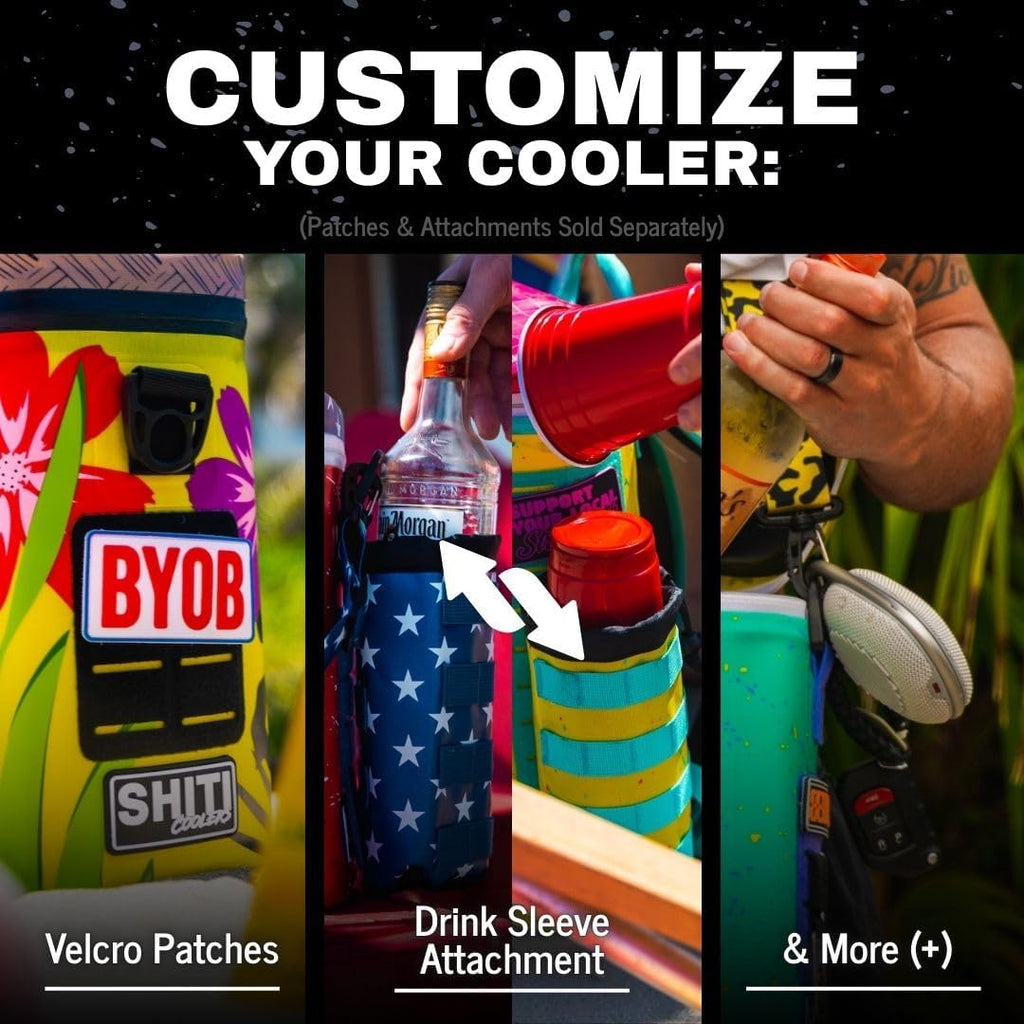SHITI Coolers Cooler for Camping, Travel, Beach, Soft Lunch Box for Food, Drinks & Ice, Portable, Waterproof 24 Hr Insulated Bag with Shoulder Straps, Customizable