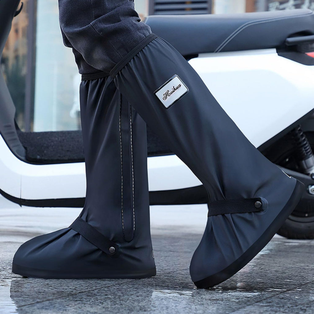 USHTH Black Waterproof Rain Boot Shoe Cover with Reflector (1 Pair)