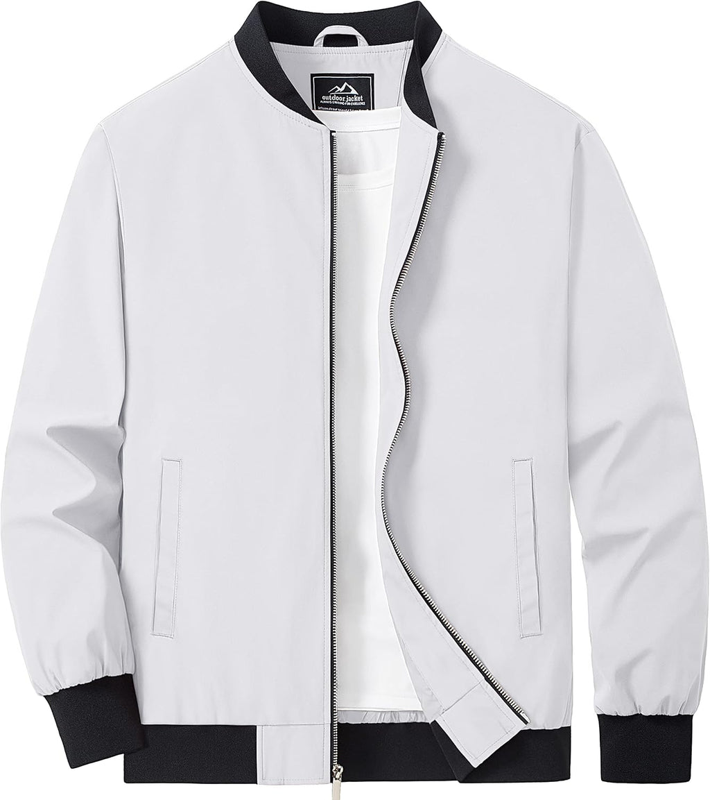 MAGCOMSEN Men's Bomber Jacket Lightweight Full Zip Windbreaker Jackets