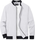 MAGCOMSEN Men's Bomber Jacket Lightweight Full Zip Windbreaker Jackets
